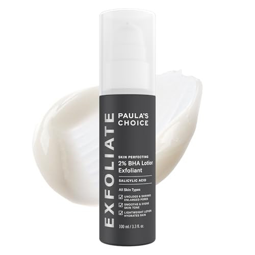 Paula's Choice SKIN PERFECTING 2% BHA Exfoliant Lotion, Salicylic Acid Exfoliant-Facial Exfoliator for Enlarged Pores, Wrinkles & Fine Lines, Suitable for Blackhead-Prone Skin, Fragrance-Free, 3.3 Oz. | Amazon (US)