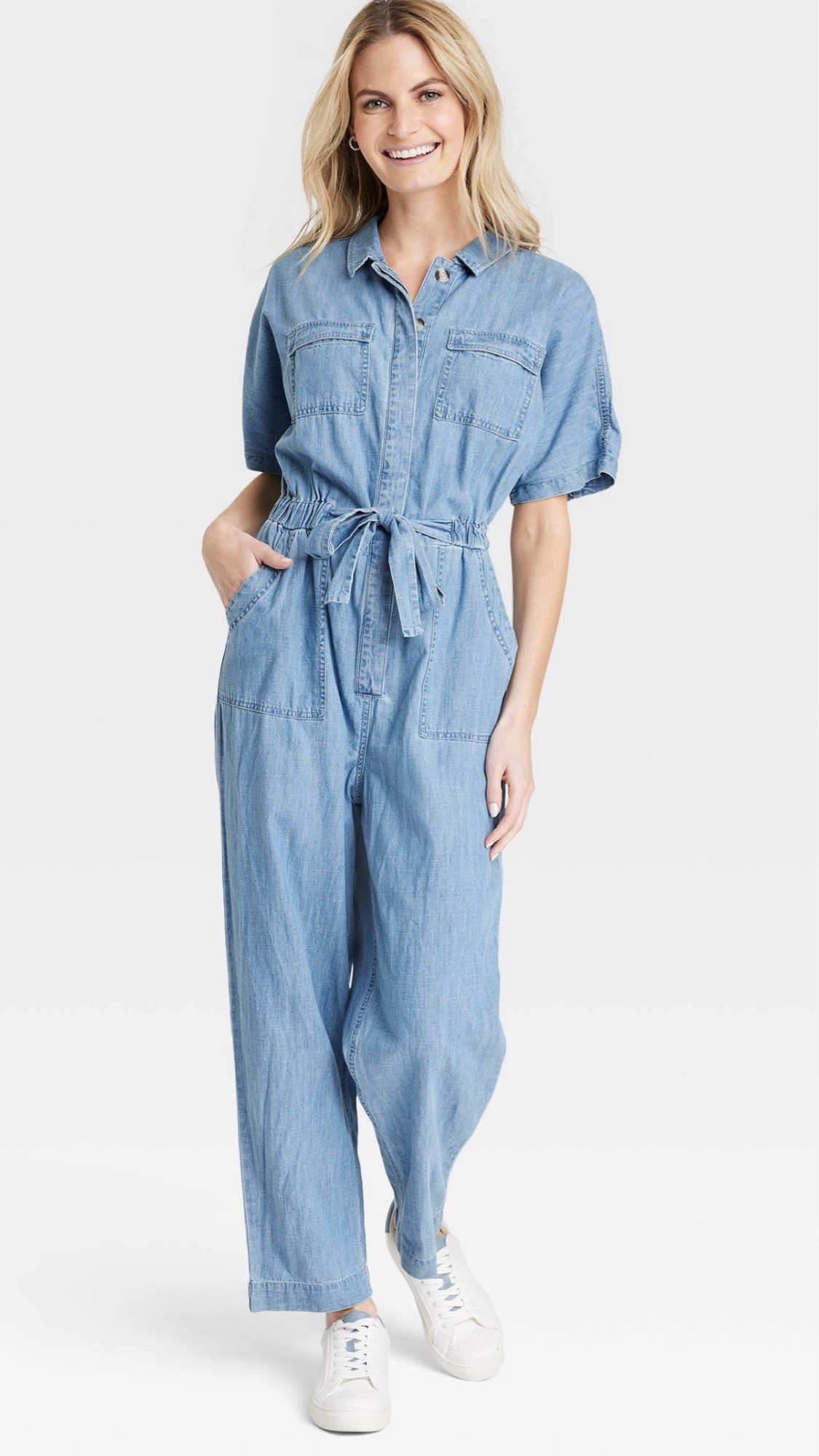 Indigo Chambray Universal Threads Boilersuit Jumpsuit for Spring. So comfortable and versatile! 

#LTKstyletip #LTKFind #LTKunder50