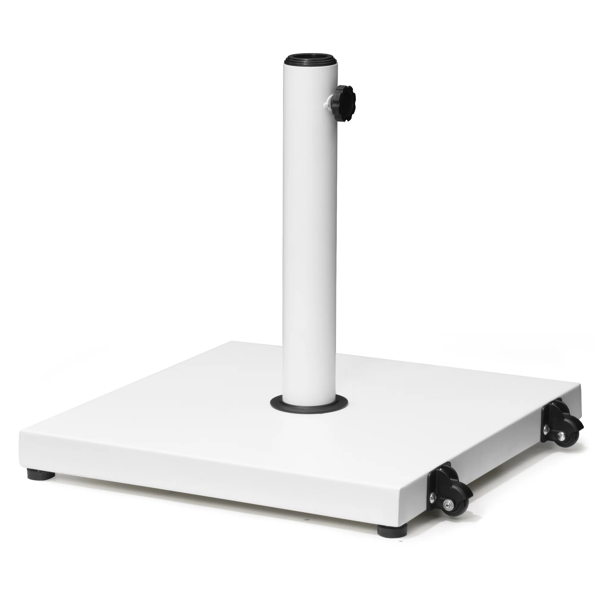 40 Lb. Concrete Free Standing Umbrella Base With Wheels, White | Wayfair North America