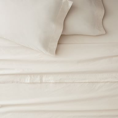 Organic Washed Cotton Percale Sheet Set & Pillowcases | West Elm (US)