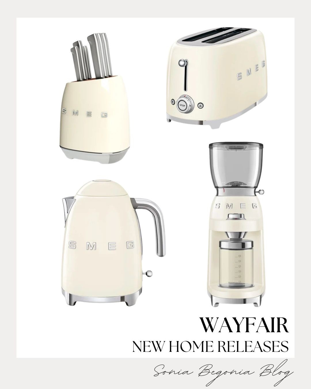 I am completely obsessed with these new Wayfair home releases! This cream Smeg collection adds such a timeless, retro-chic vibe to any kitchen counter while keeping things looking clean and organized. 🍦

I love how these appliances double as decor. From the aesthetic coffee grinder to the classic toaster, they are the perfect functional investment for a beautiful, neutral-toned home. ✨

#wayfairathome #wayfairfinds #kitchengoals #smeg #neutralhome #kitchendecor #homedecor #aesthetic kitchen #modernfarmhouse #ltkhome

#LTKHome