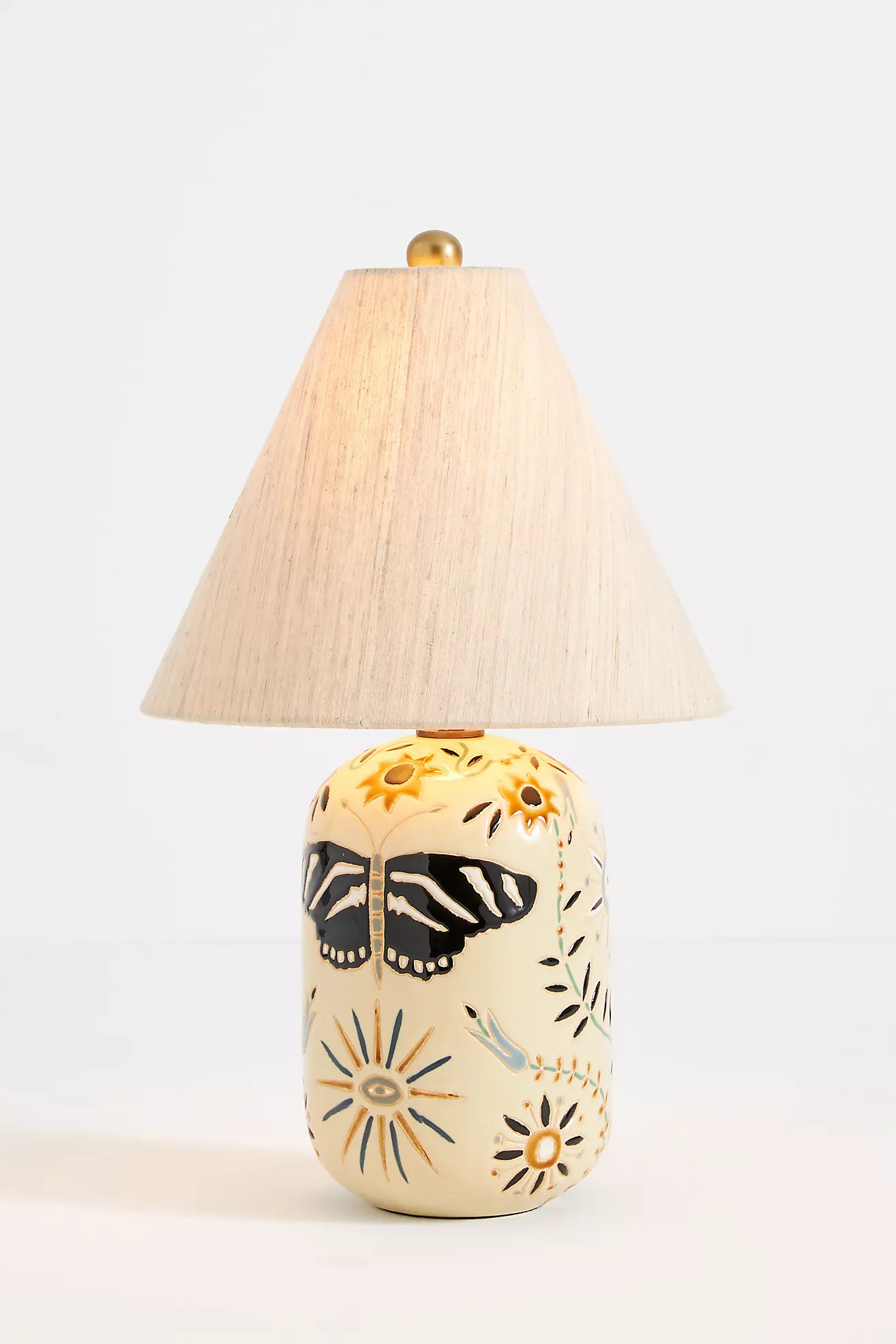 Kaia Wax Resist Ceramic Table Lamp | Anthropologie (US)