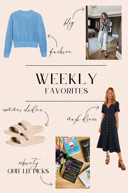 Weekly follower favorites // the best crochet sweater for layering, summer slides, and classic black maxi dress. Check out the blog for what I wore this week and my Quit Lit Picks.

#LTKSeasonal #LTKstyletip #LTKshoecrush