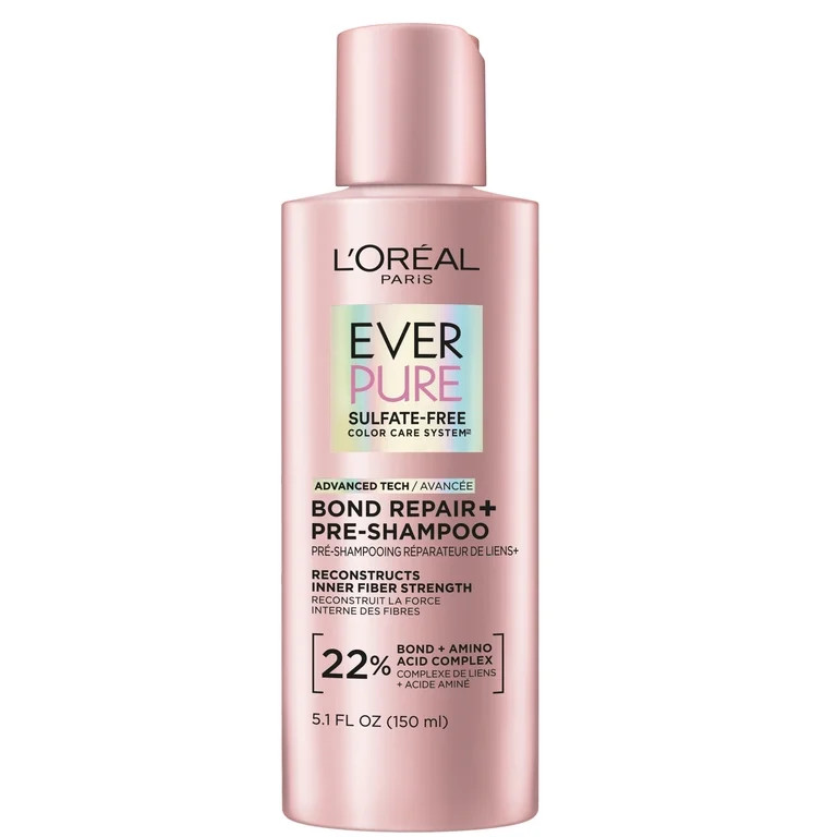 L'Oreal Paris EverPure Sulfate Free Bond Repair Pre Shampoo Treatment, for All Hair Types, 5.1 fl... | Walmart (US)