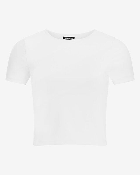 Body Contour High Compression Cropped Crew Tee | Express