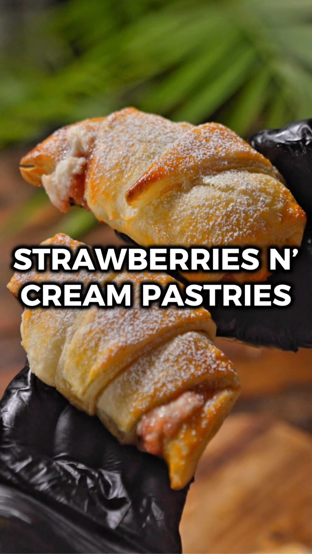 I’ve been a huge fan of puff pastry recipes over the years, and these strawberries and cream pastries are def getting added to the rotation! 😋

They’re super easy to make, and they come out flaky, sweet, savory, and all-around delicious!

For the whipped cream, you can either add it in straight up for a more even mix of sweet and savory, or you can mix in some sugar if you want it to be more of a straight up dessert pastry.

Would you try it? Let me know in the comments what you think if you do! 🙌

INGREDIENTS
1 sheet Pepperidge Farm Puff Pastry
8 tbsp cream cheese
4 tbsp strawberry jam
1 egg (beaten)

INSTRUCTIONS
1️⃣ Preheat the oven to 400 F. Use a pizza cutter to cut the puff pastry into 4 equal triangles.
2️⃣ Add 2 tbsp cream cheese and 1 tbsp strawberry jam to the wide end of each triangle.
3️⃣ Beat an egg in a small bowl, and use a food-safe brush to brush the puff pastry from the pointed end back to the cream cheese and jam.
4️⃣ Roll up each puff pastry starting with the wide end. Lightly pinch the ends so the cream cheese and jam doesn’t leak out too much. You’ll probably get some leakage, but that’s ok.
5️⃣ Egg wash the outsides of each rolled up puff pastry and place them on a parchment paper lined baking pan.
6️⃣ Put them in the oven for about 10 minutes or until the outside gets golden brown. Then, put a sheet of tin foil over the the pastries and continue baking for another 5 minutes. This lets them cook while not burning the tops.
7️⃣ Let them cool for 5-10 minutes, and enjoy!

#LTKfoodie #LTKHome