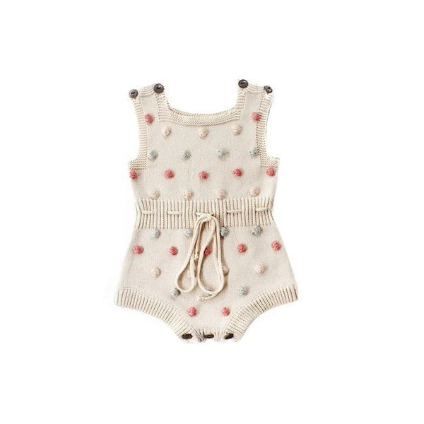 Colorful Dot Knit Romper | ChubbyBubbyBear