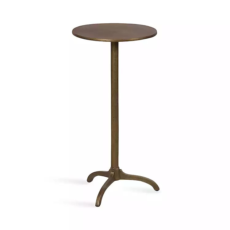 Brass Metal Tripod Accent Table | Kirklands