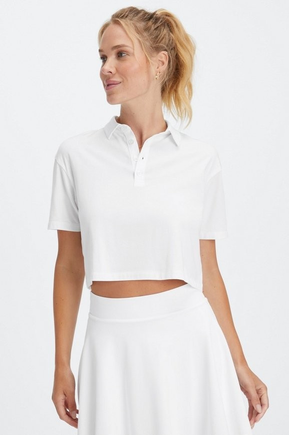 Boxy Short-Sleeve Polo | Fabletics - North America