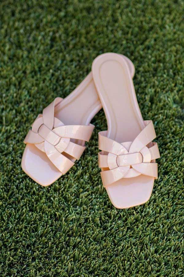 Trudy Sandal- Nude Patent | Avara