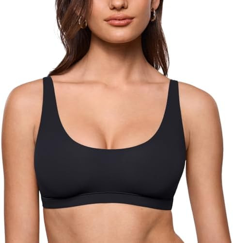 INLYRIC Women's Inbarely Soft Scoop Neck Bralette - Spaghetti Strap No Padding Unlined No Underwi... | Amazon (US)