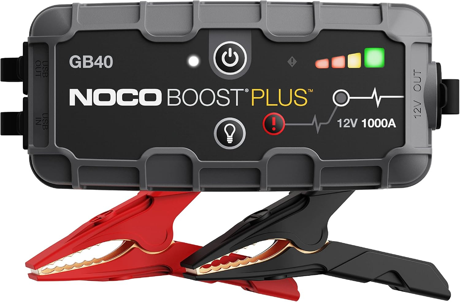 NOCO Boost Plus GB40 1000A UltraSafe Car Battery Jump Starter, 12V Battery Pack, Battery Booster, Jump Box, Portable Charger and Jumper Cables for 6.0L Gasoline and 3.0L Diesel Engines, Gray | Amazon (US)
