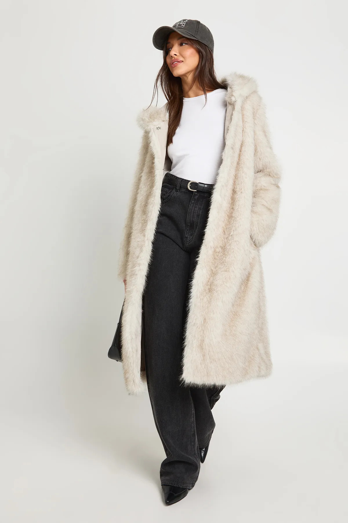 Jackets & Coats | Hooded Belted Faux Fur Maxi Coat | boohoo | Nasty Gal US