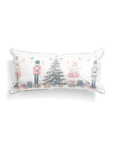 14x28 Printed Nutcracker With Beads Pillow | TJ Maxx