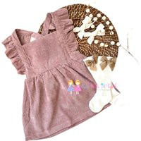 Toddler Spring Outfits, Baby Girl Dress, Girls Mauve Corduroy Pinafore, Pink Mauve Corduroy Boho Clothing, Ready To Ship | Etsy (US)