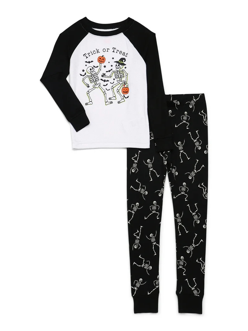 Halloween Boys Long Sleeve Top and Pants Tight Fit Sleep Set from Way to Celebrate, 2-Piece, Size... | Walmart (US)