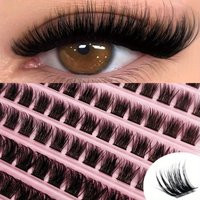 Natural Look D Curl Lash Clusters 120/160/200 PCS (9-16mm) DIY Eyelash Extensions Kit Mixed 40D T50 80D & 80D Cat Eye | AliExpress (US)