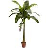 Nearly Natural Real Touch 6 ft. Artificial Green Banana Silk Tree 5338 | The Home Depot