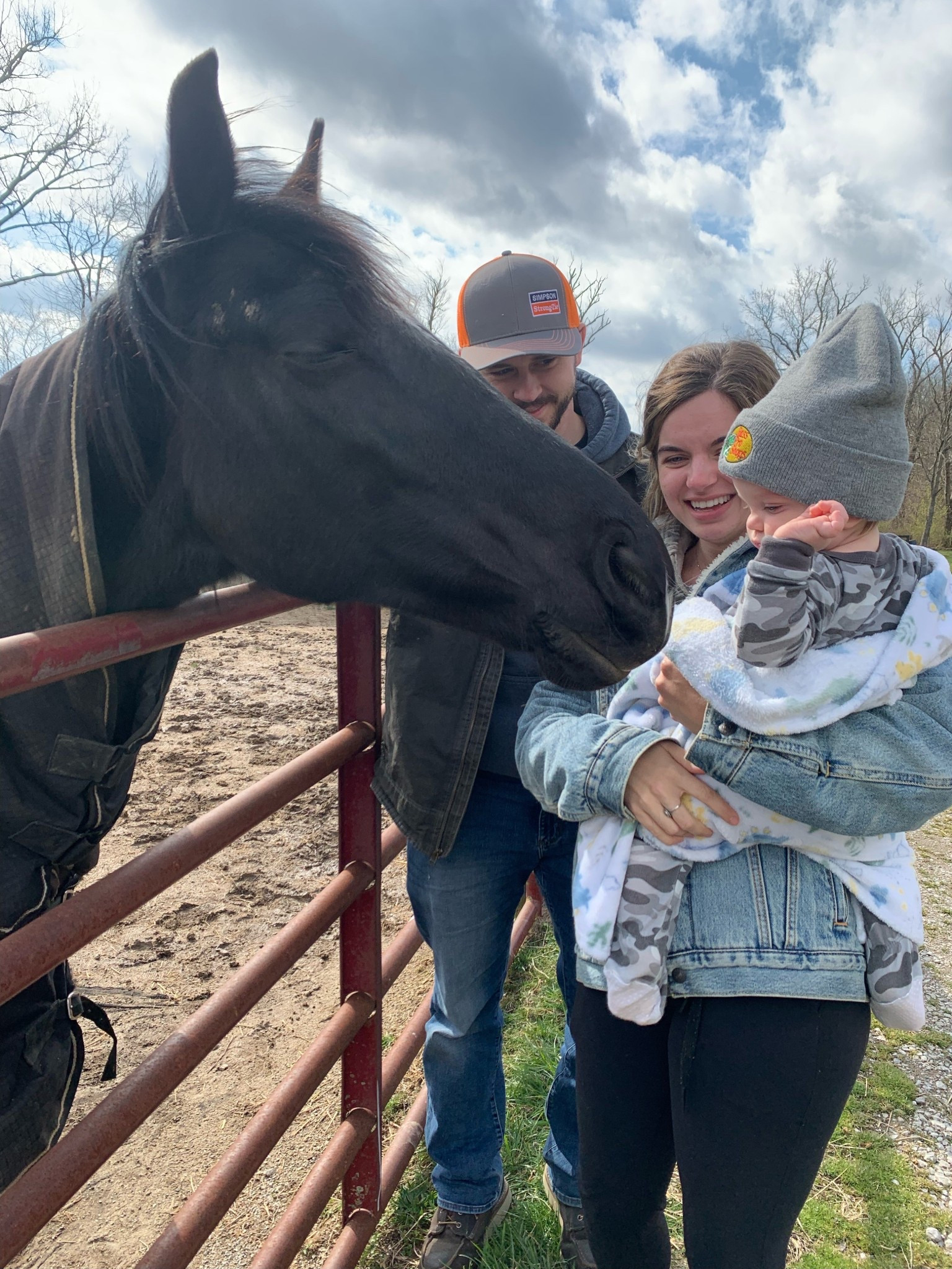Beau meeting beauty for the first time 🥹 we miss her so much! But Randy Travis said it best: thank goodness there’s horses in heaven!

#LTKFamily #LTKKids #LTKBaby