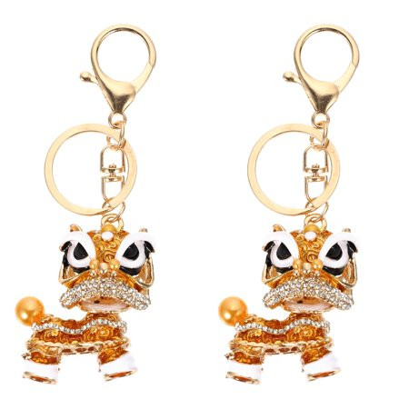 2pcs Lion Themed Keychain Chinese Lion Shape Pendant Key Chain Decorative Key Chain | Walmart (US)