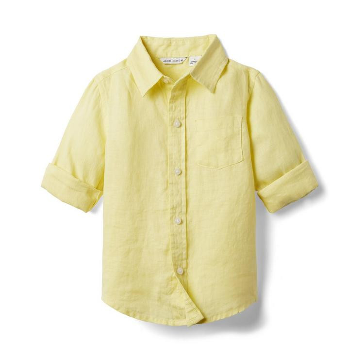 Linen Roll-Cuff Shirt | Janie and Jack