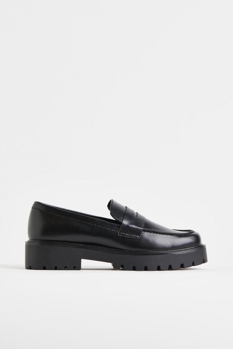 Chain-detail leather loafers | H&M (UK, MY, IN, SG, PH, TW, HK)