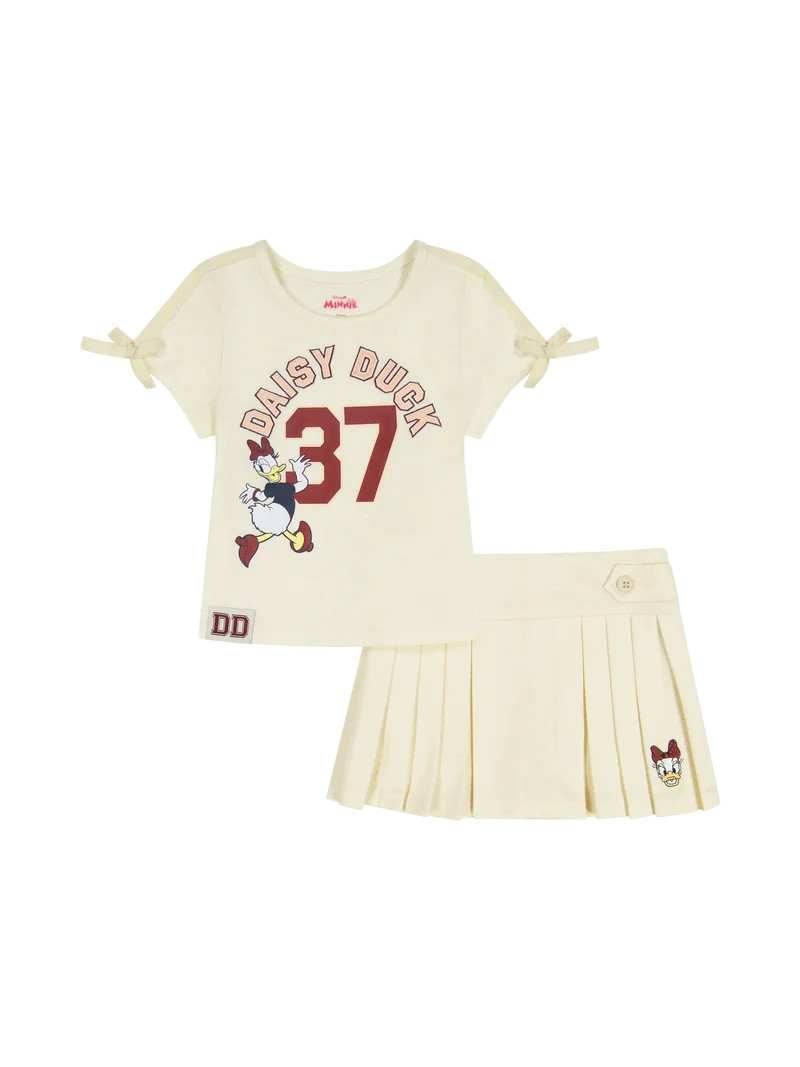Daisy Duck Toddler Girls Herringbone Skort Set, Sizes 12 Months - 5T | Walmart (US)