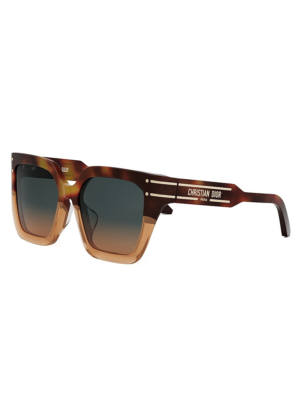 Women's DiorSignature S10F 55MM Butterfly Sunglasses - Havana Blue Orange Gradient | Saks Fifth Avenue