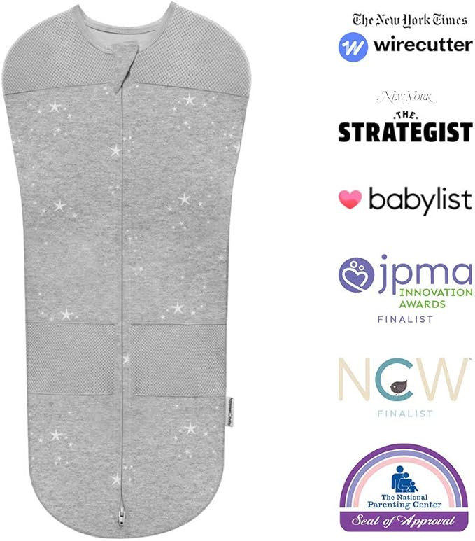 Happiest Baby Sleepea Swaddle 100% Organic Cotton (Graphite Gray, Large) | Amazon (US)