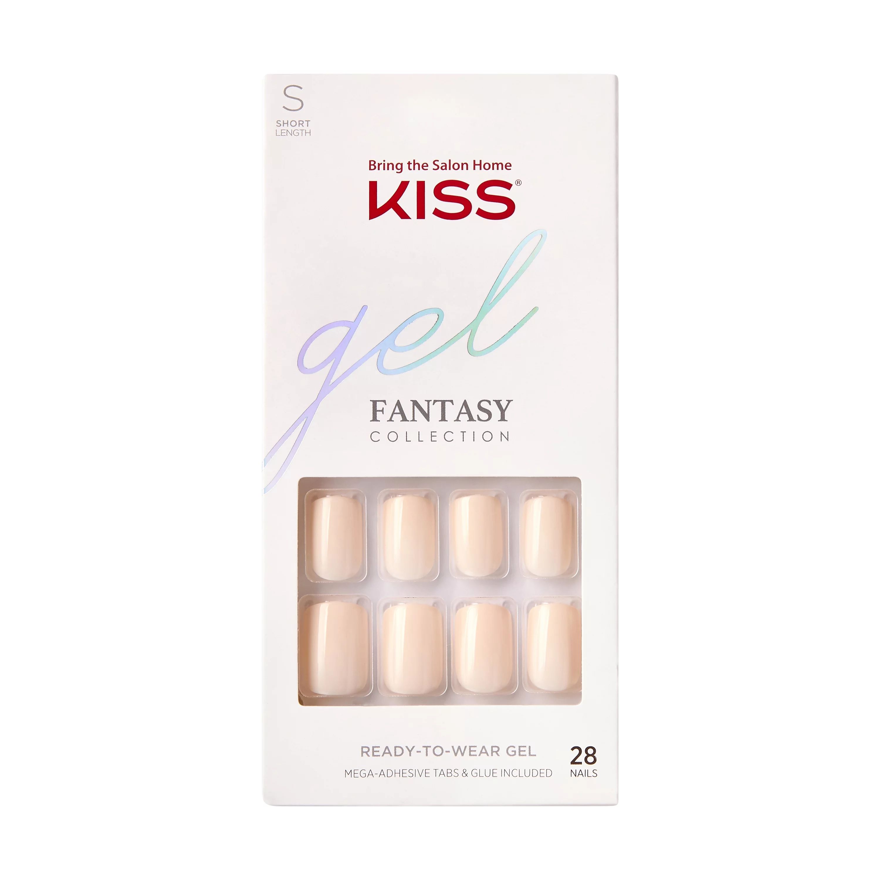 KISS Gel Fantasy Ready-to-Wear Fake Nails, ‘If you care enough’, 28 Count - Walmart.com | Walmart (US)