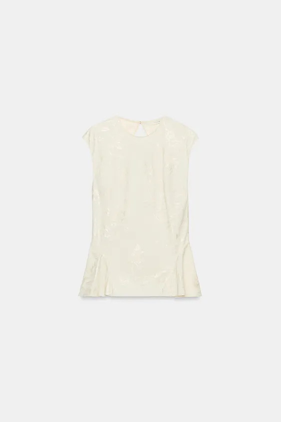 CAMICIA PEPLUM JACQUARD ZW COLLECTION | Zara IT