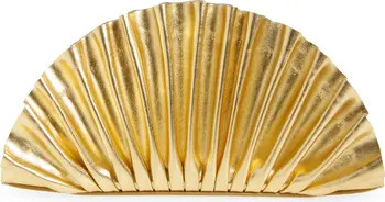 Cult Gaia Mini Nala Metallic Leather Fan Clutch | Nordstrom | Nordstrom