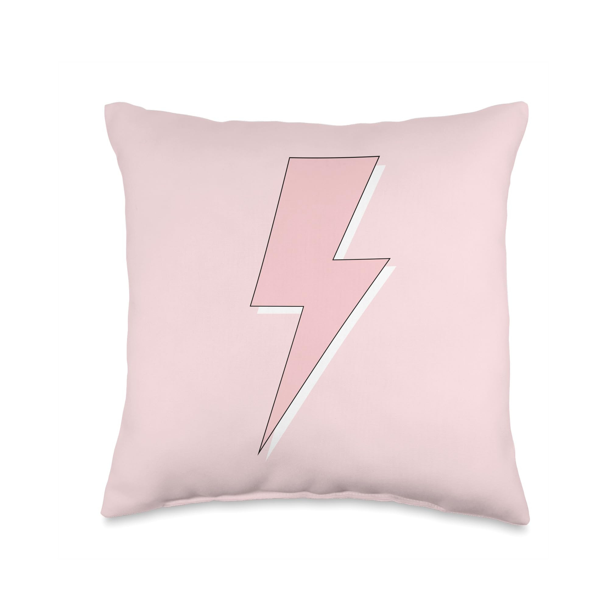 Aesthetic Pastel Pink Lightning Bolt Throw Pillow | Amazon (US)
