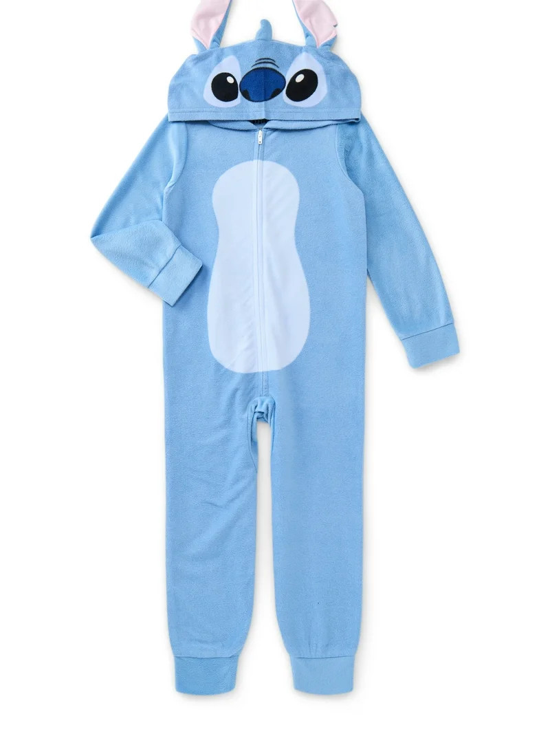 Disney Stitch Girls Cosplay Union Suit with Hood, Sizes 4-12 | Walmart (US)