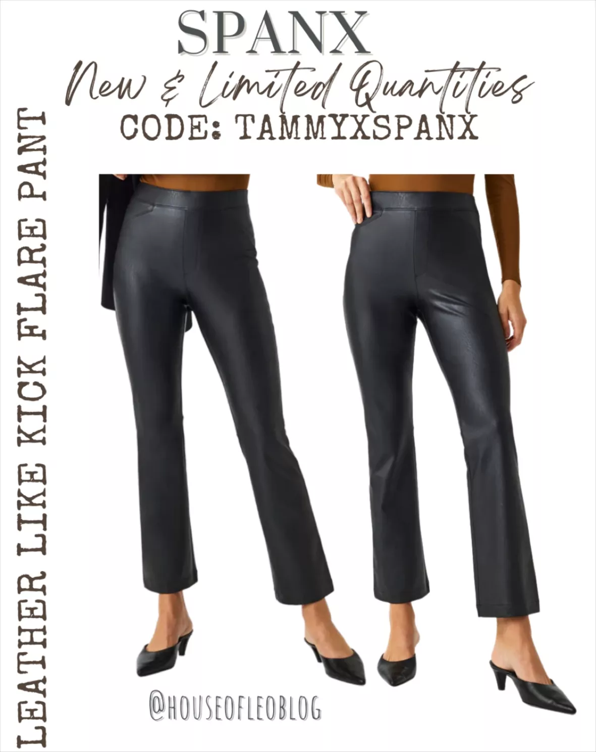 Spanx Leather-Like Flare Pants