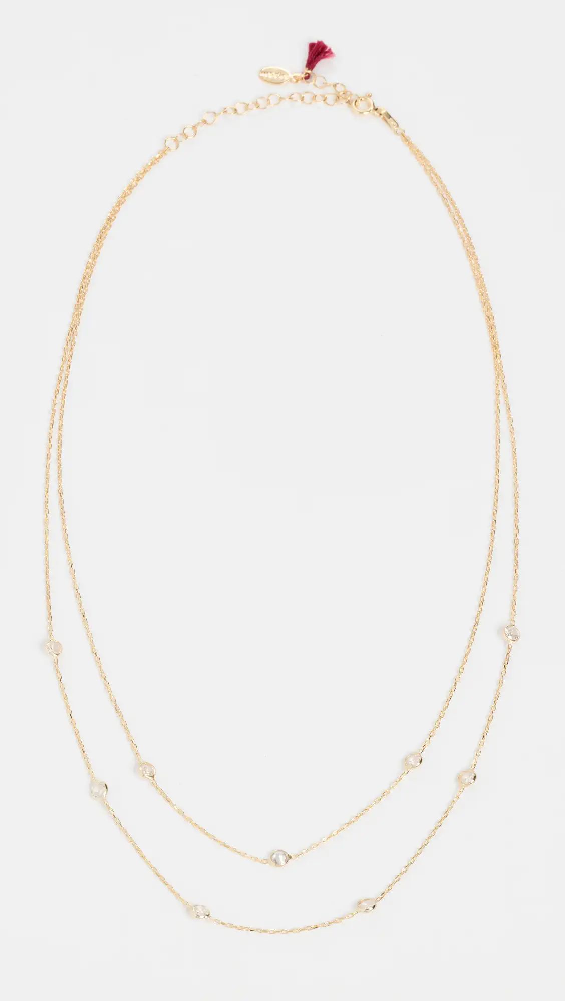 SHASHI Emily Diamond Two Row Necklace | Shopbop | Shopbop