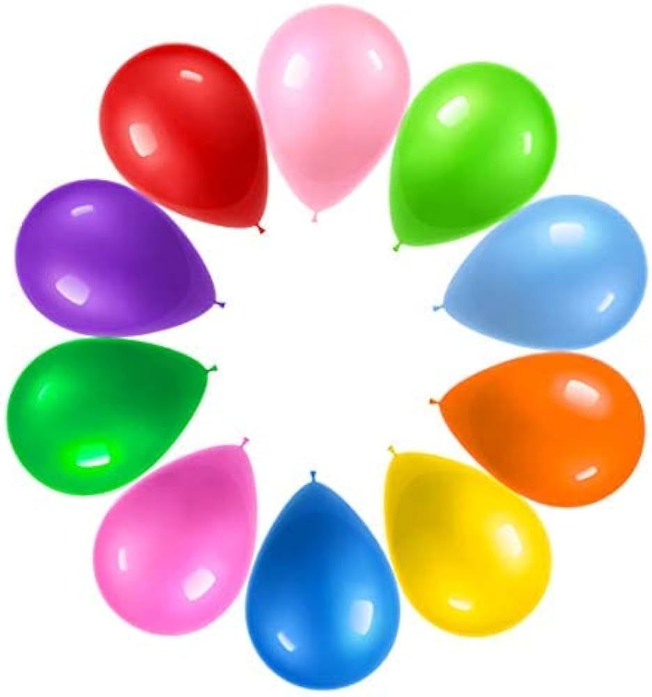 Prextex 125 Party Balloons 12 Inch 10 Assorted Rainbow Colors - Bulk Pack of Strong Latex Balloon... | Amazon (US)