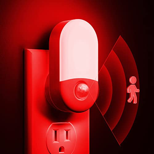 L LOHAS LED Red Night Light Plug in, Motion Sensor Night Light for Kids, 30/60LM, Red Nightlight, Motion Activated Night Lights for Bathroom, Hallway, Holiday Christmas Decoration, 2 Pack | Amazon (US)