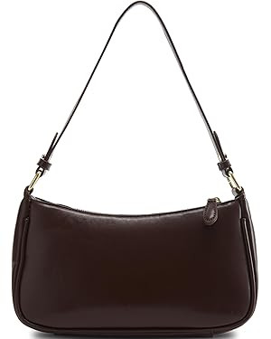 Crescent Shoulder Bag for Women Trendy Tote Handbag Purse Vegan Leather Clutch Handbag with 2 Rem... | Amazon (US)