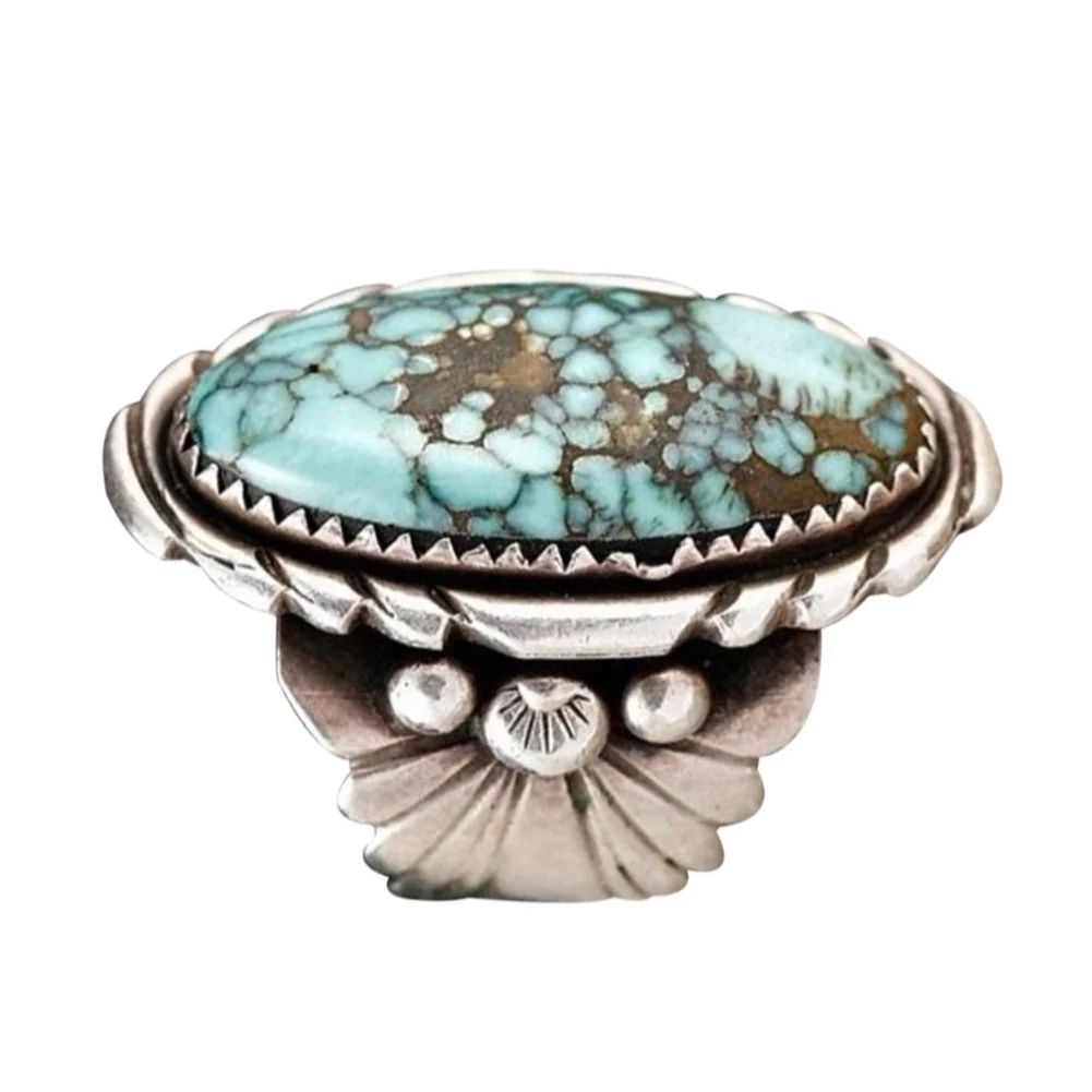SPRING PARK Women's Ring Oval Cut Bohemia Turquoise Carved Ring Jewelry | Walmart (US)