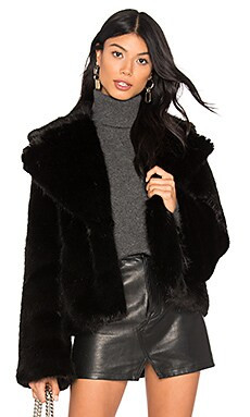 Unreal Fur Madam Butterfly Faux Fur Jacket in Jet Black from Revolve.com | Revolve Clothing (Global)
