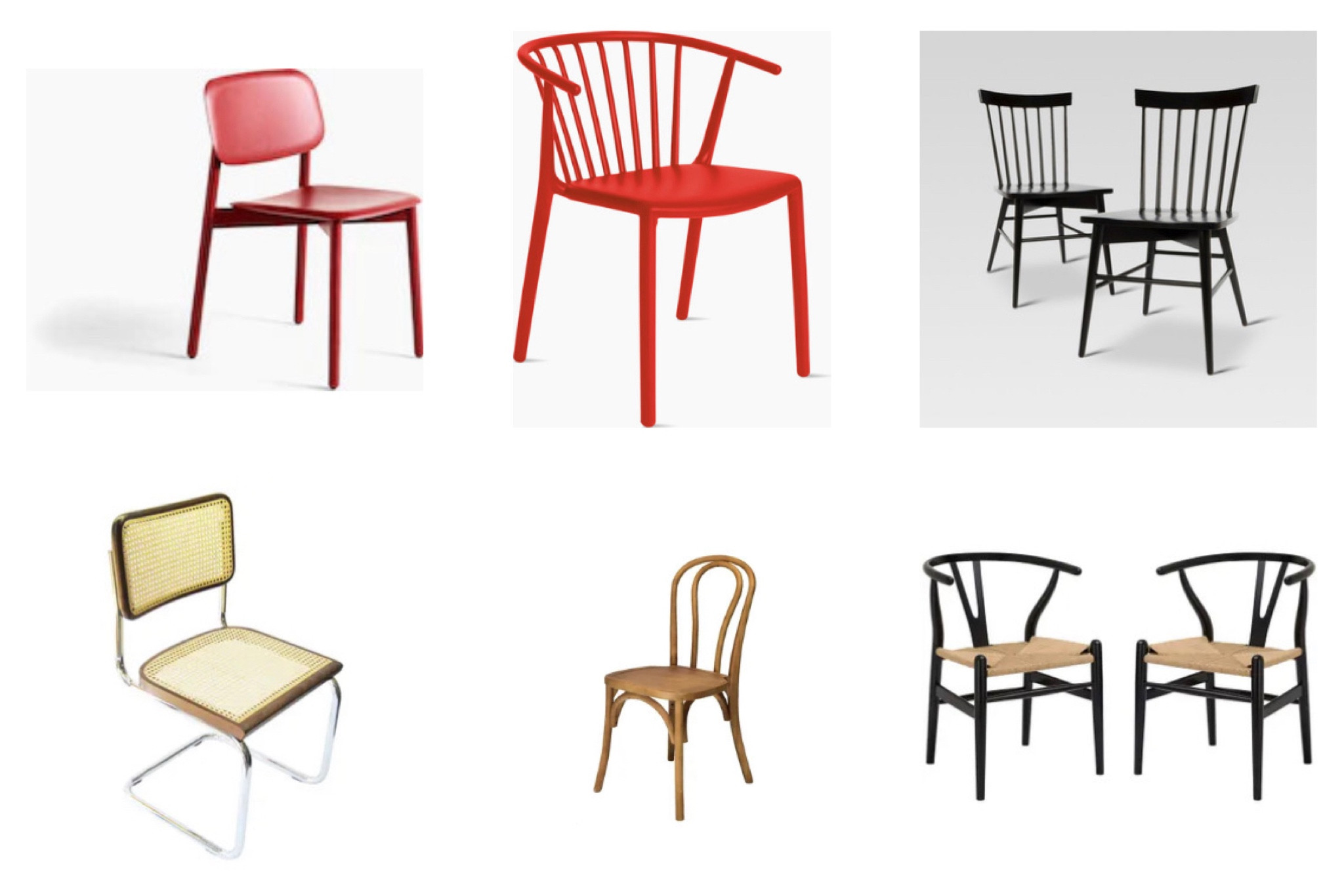 Chairs for a tulip table 