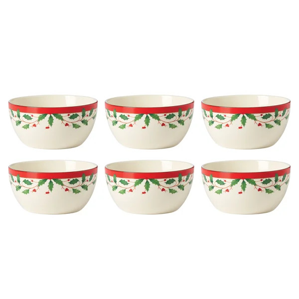 Lenox Holiday 6-Piece Dessert Bowl Set (Set of 6) | Wayfair North America