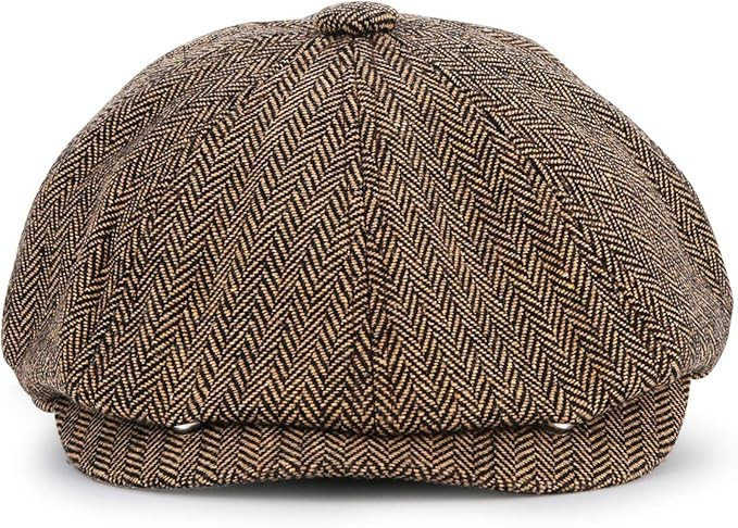 Women’s Wool Blend Tweed Newsboy Cap Stylish Vintage Irish Gatsby Flat Cap Fall & Winter | Amazon (US)