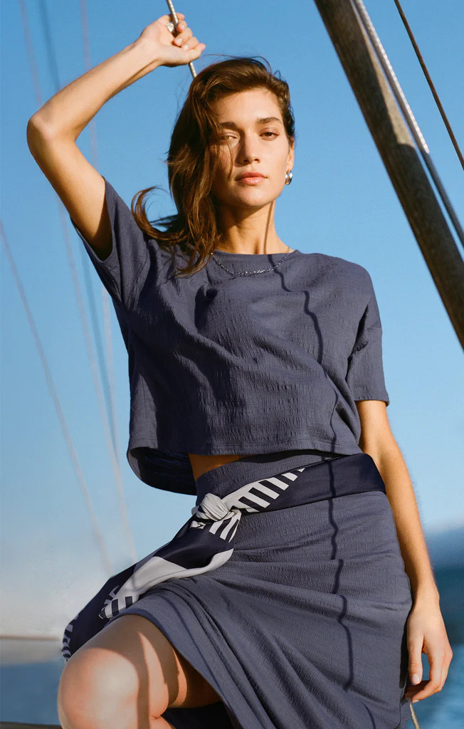 Sway Textured Slub Cropped Tee | Z Supply