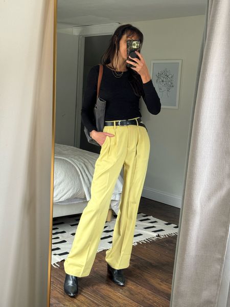 Office outfit idea for spring! 
These wide leg trousers come in so many different colors!! Love this yellow tone for spring!!



#LTKworkwear #LTKfindsunder50