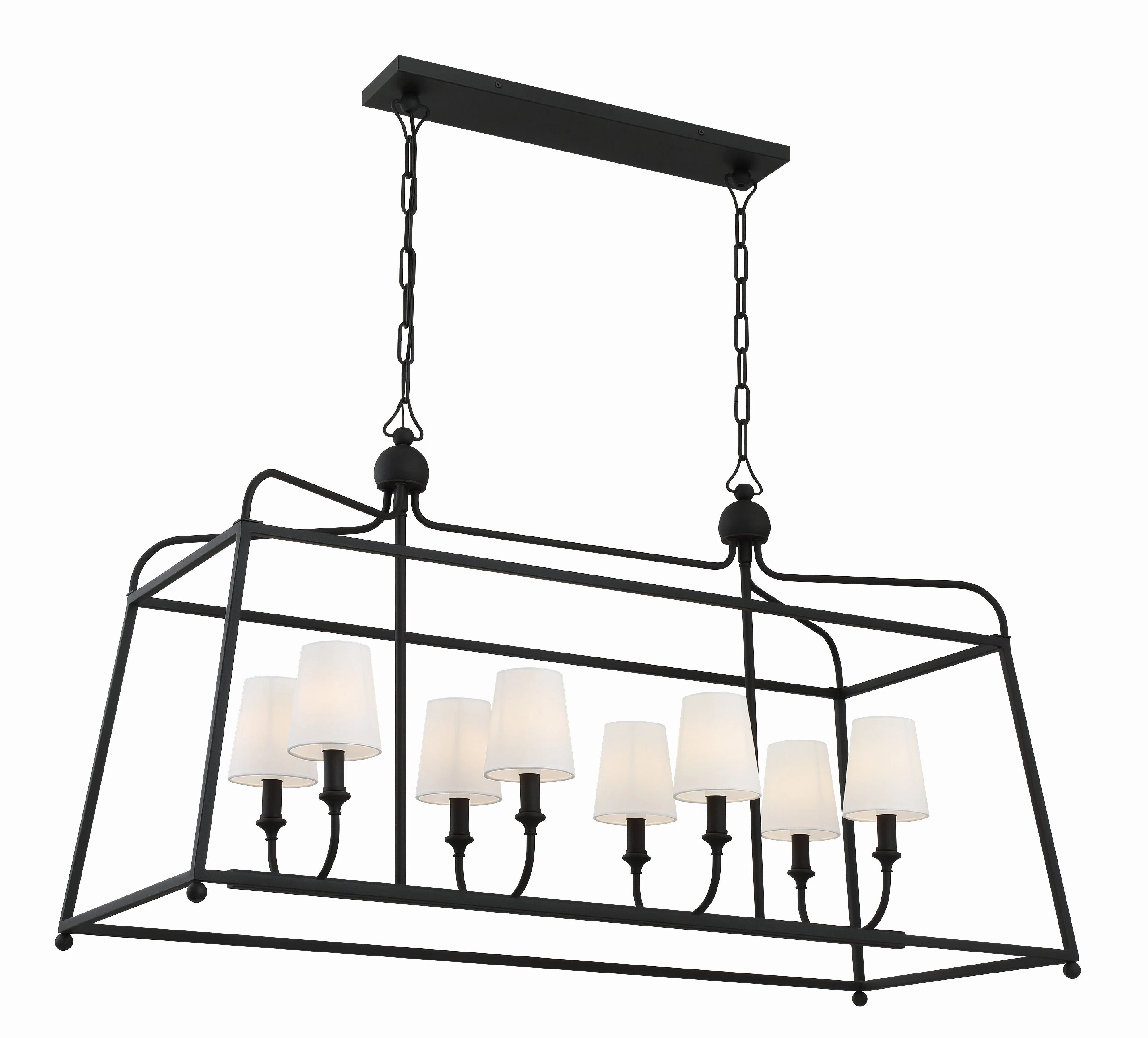 Amza 8 - Light Rectangle Modern Linear Chandelier | Wayfair North America