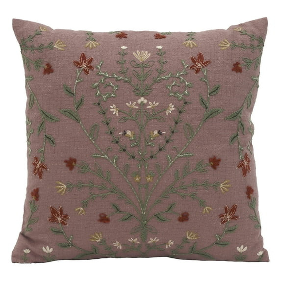 BHG 20"x20" Violet Florence Floral Throw Pillow(1 Count) | Walmart (US)