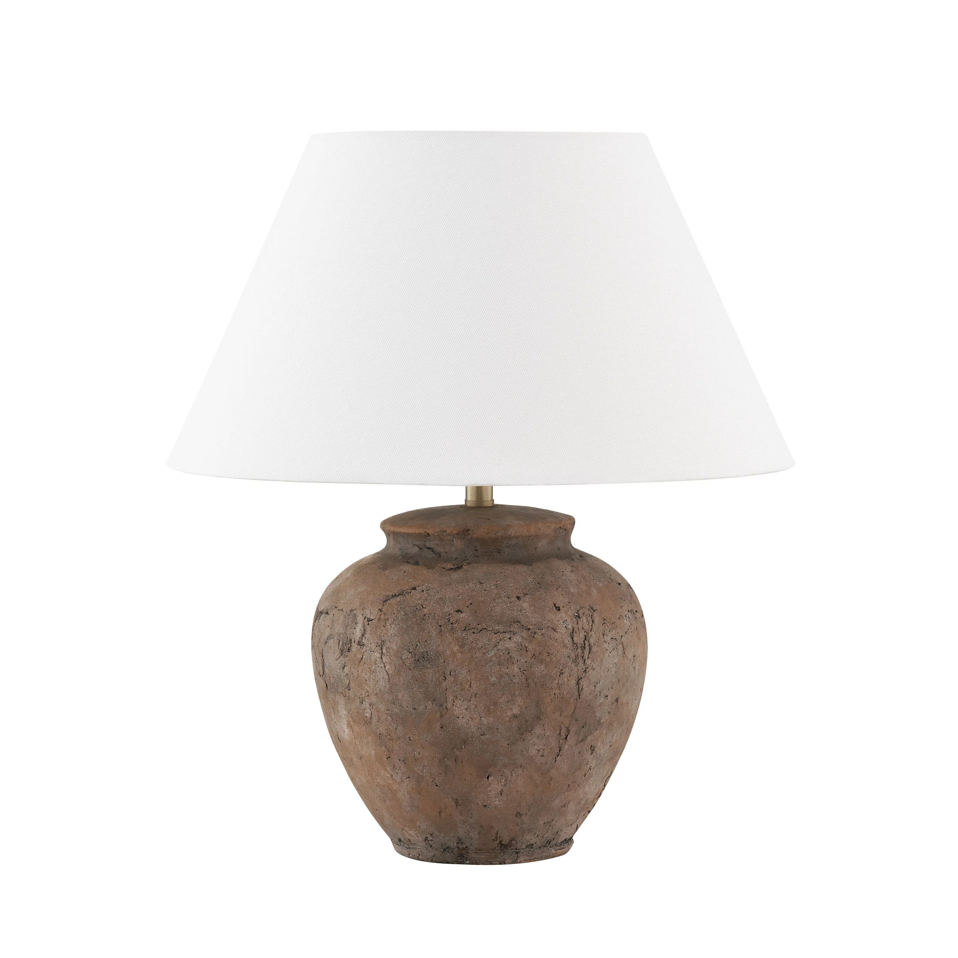 Red Barrel Studio® Willhite 17" Table Lamp with Fabric Shade, Brown | Wayfair | Wayfair North America