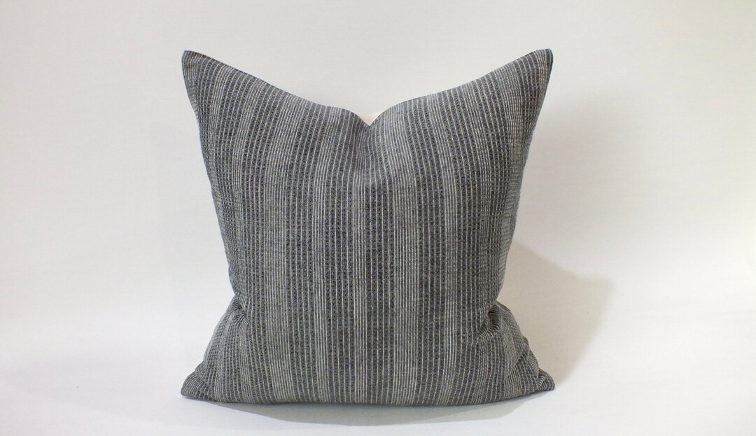 Grey Striped White Linear Pillow Cover Sashimi Decorative - Etsy | Etsy (US)